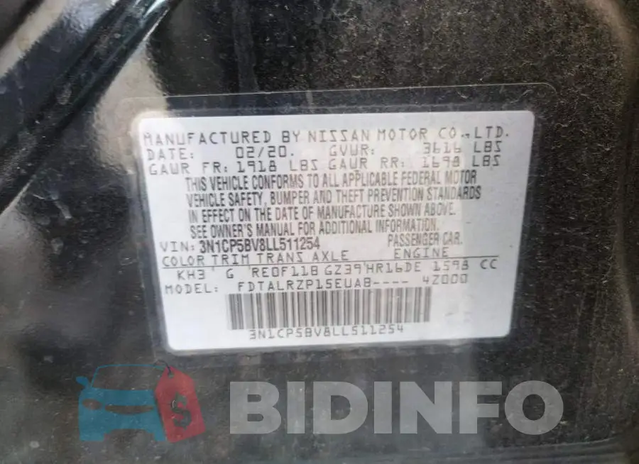 3N1CP5BV8LL511254 Photo# 10