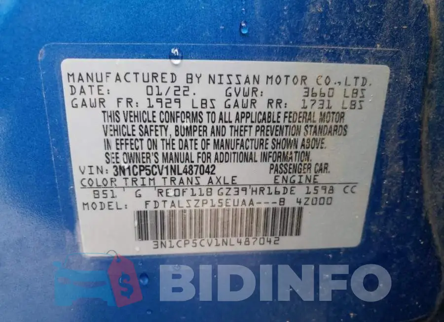 3N1CP5CV1NL487042 Photo# 10