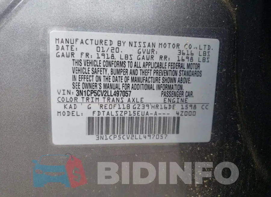 3N1CP5CV2LL497057 Photo# 10