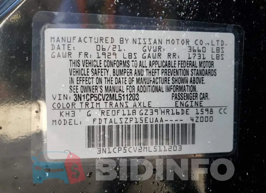 3N1CP5CV2ML511203 Photo# 10