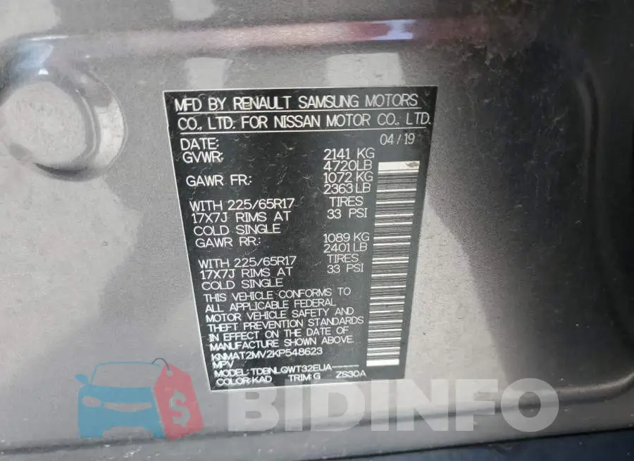 KNMAT2MV2KP548623 Photo# 10