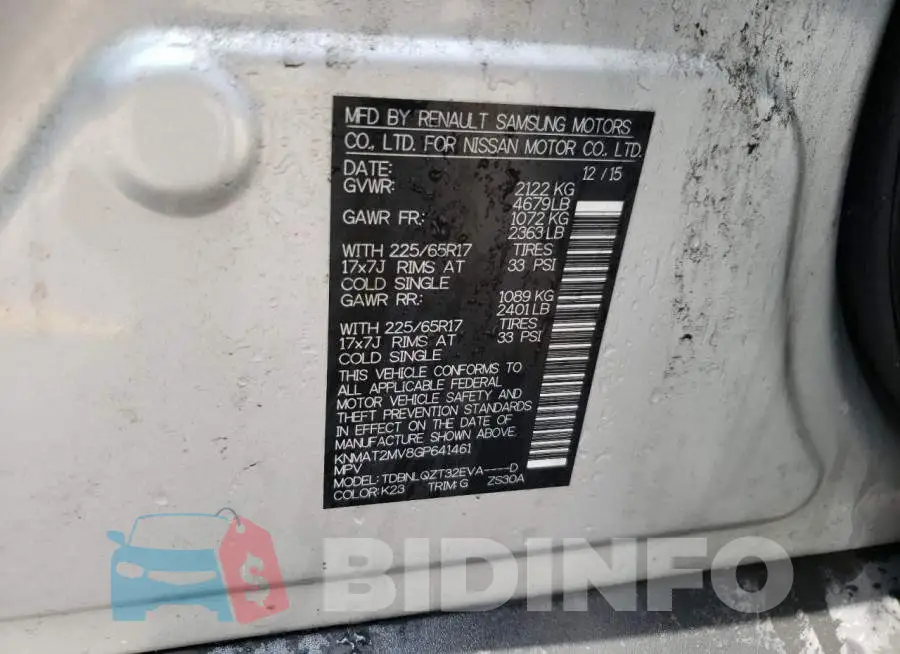 KNMAT2MV8GP641461 Photo# 10