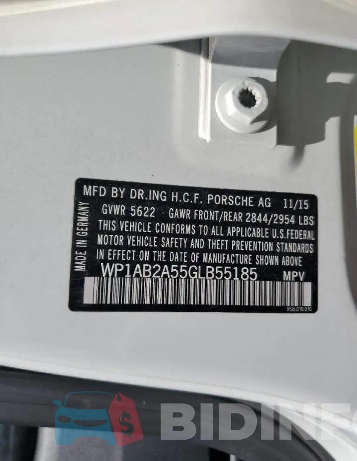 WP1AB2A55GLB55185 Photo# 10