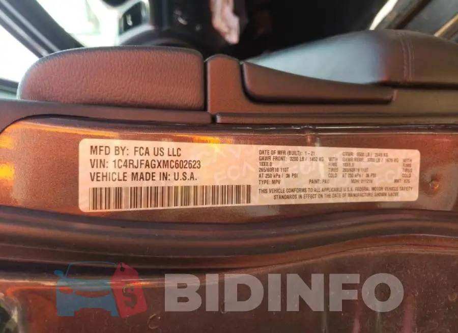 1C4RJFAGXMC602623 Photo# 10