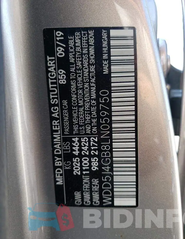 WDD5J4GB8LN059750 Photo# 10