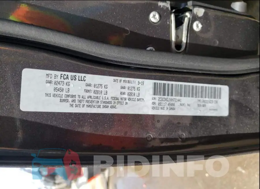 2C3CDXGJ1KH721441 Photo# 10