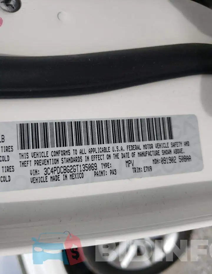 3C4PDCBG2GT135069 Photo# 10