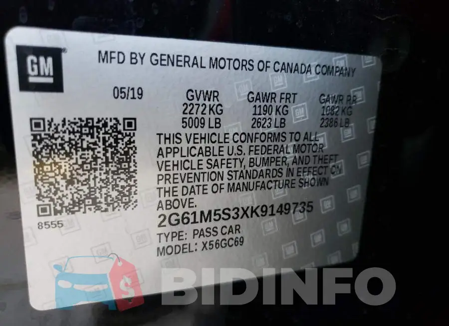 2G61M5S3XK9149735 Photo# 10