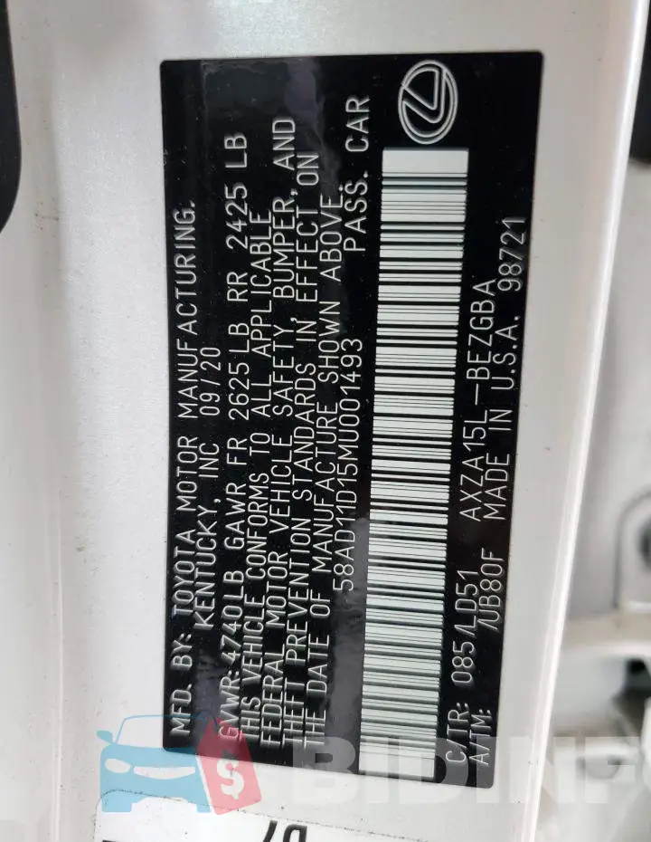 58AD11D15MU001493 Photo# 10