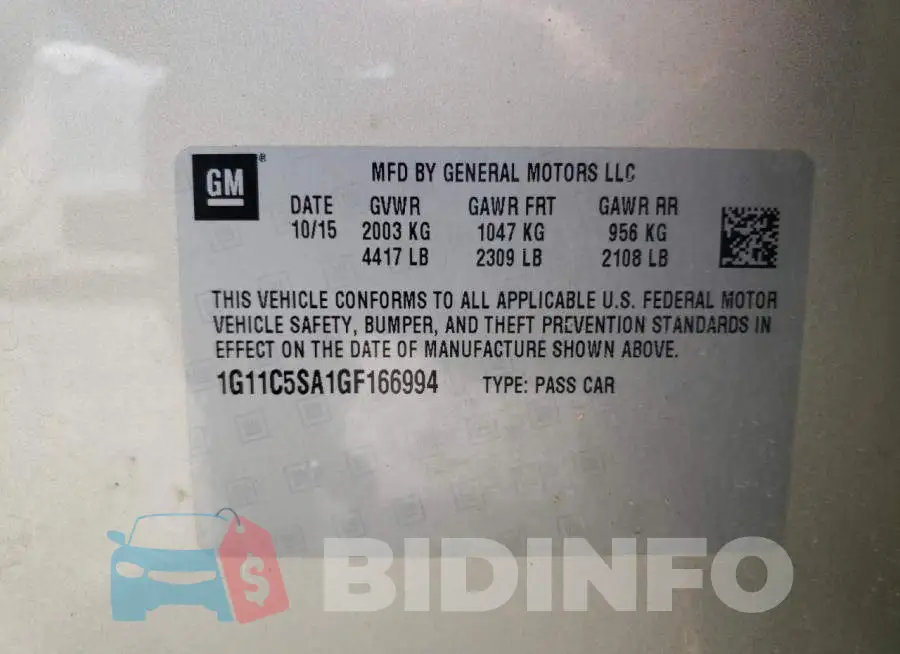 1G11C5SA1GF166994 Photo# 10