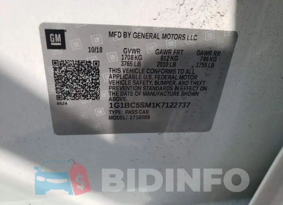 1G1BC5SM1K7122737 Photo# 10