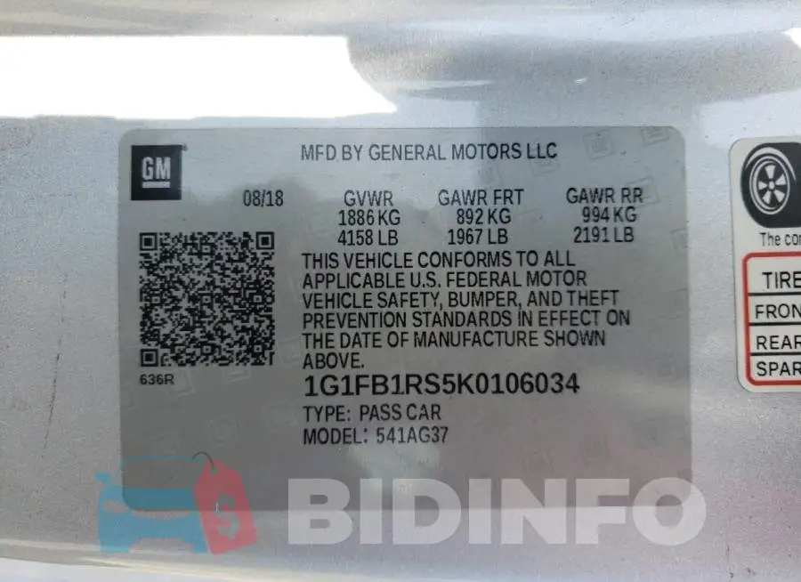 1G1FB1RS5K0106034 Photo# 10