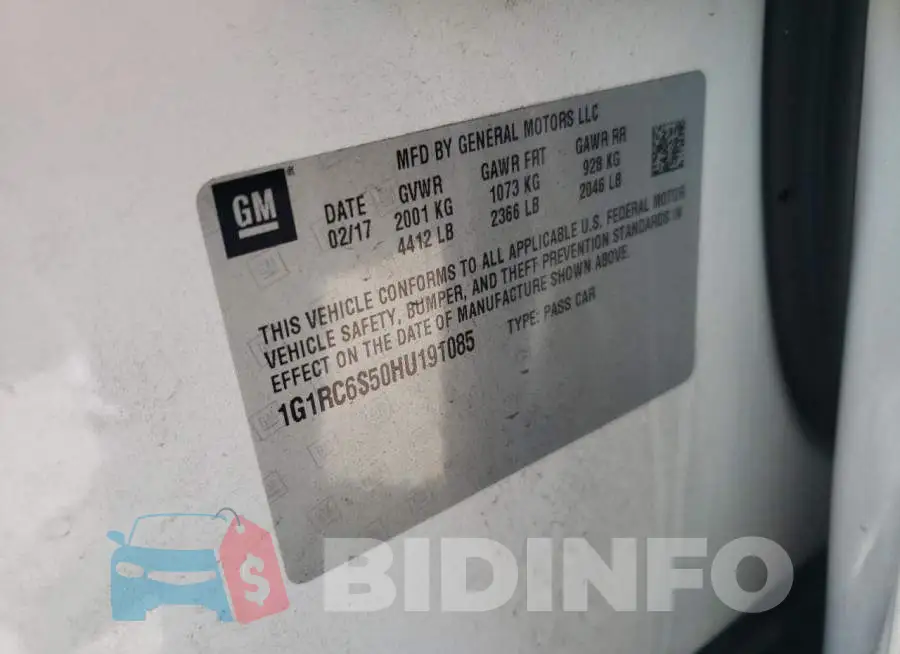 1G1RC6S50HU191085 Photo# 10