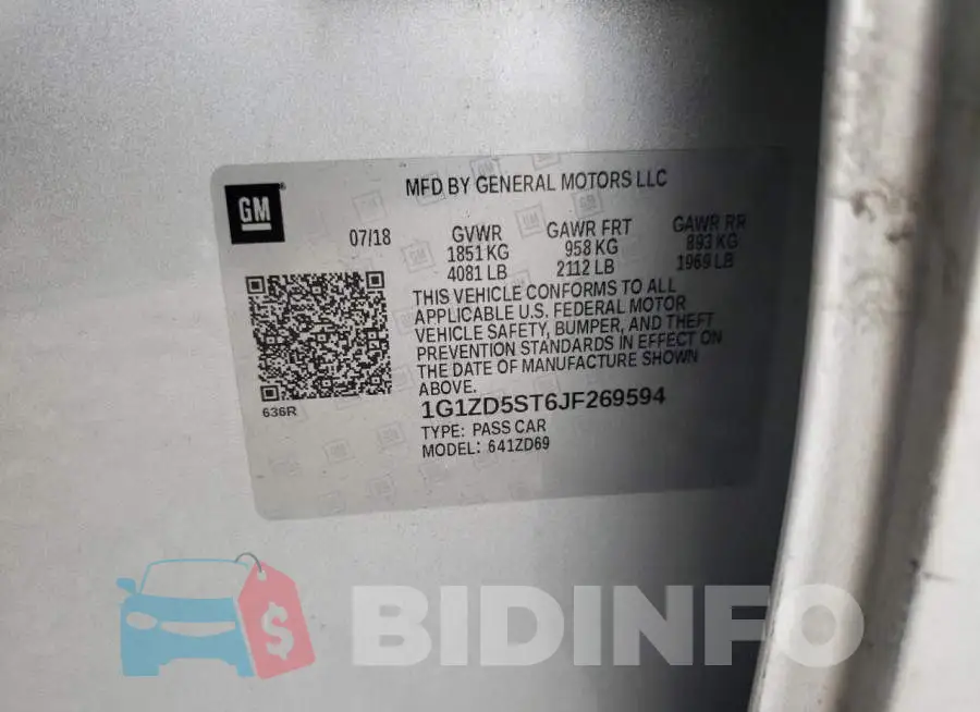 1G1ZD5ST6JF269594 Photo# 10
