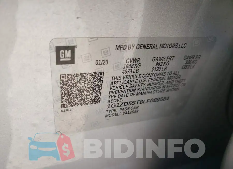 1G1ZD5ST8LF089584 Photo# 10