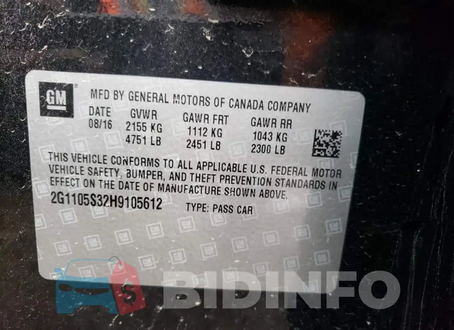 2G1105S32H9105612 Photo# 10