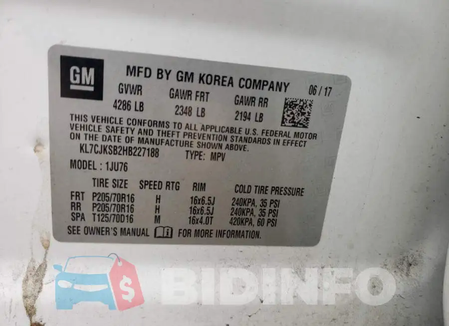 KL7CJKSB2HB227188 Photo# 10