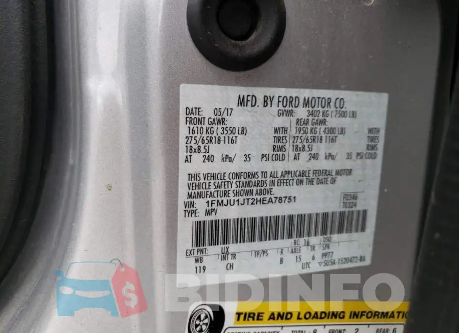 1FMJU1JT2HEA78751 Photo# 10