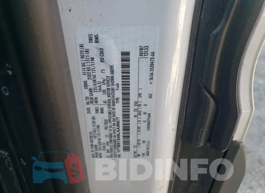 1FTBR1X89LKA99877 Photo# 10