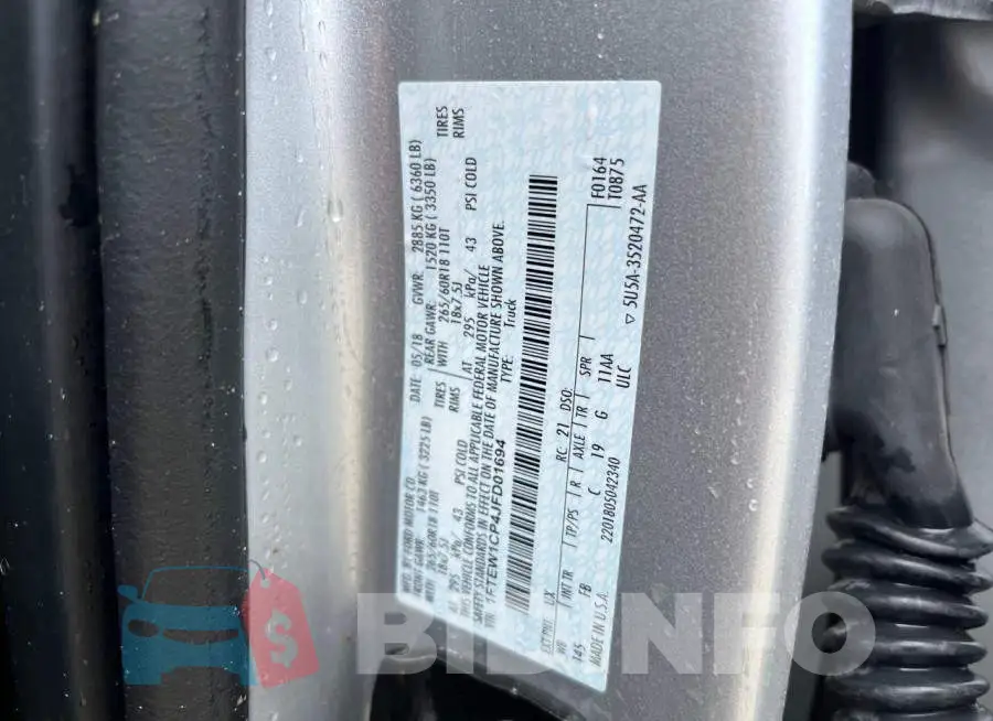 1FTEW1CP4JFD01694 Photo# 10