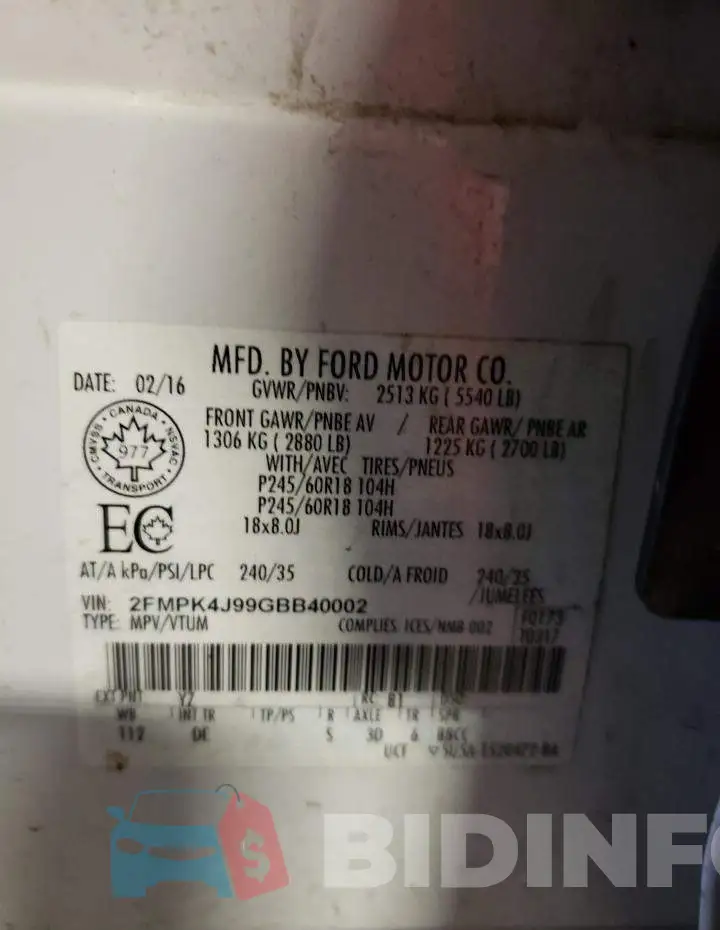2FMPK4J99GBB40002 Photo# 10
