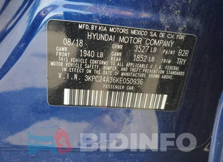 3KPC24A36KE050936 Photo# 10