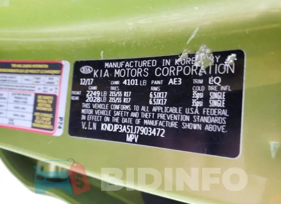 KNDJP3A51J7903472 Photo# 10