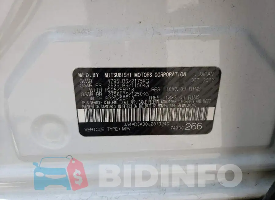 JA4AD3A30JZ019240 Photo# 10