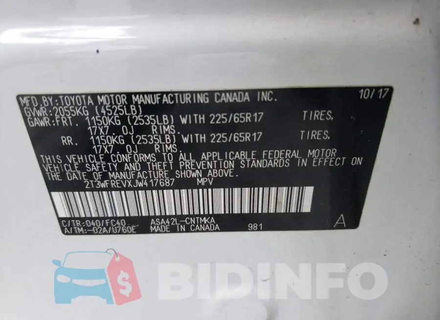 2T3WFREVXJW417687 Photo# 10