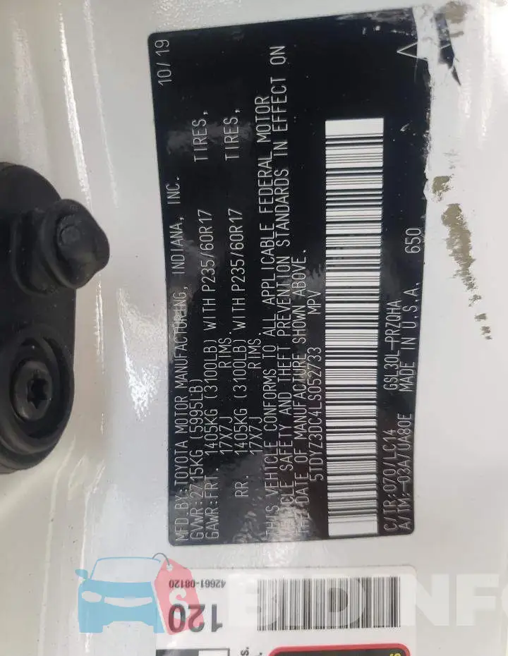 5TDYZ3DC4LS052733 Photo# 10