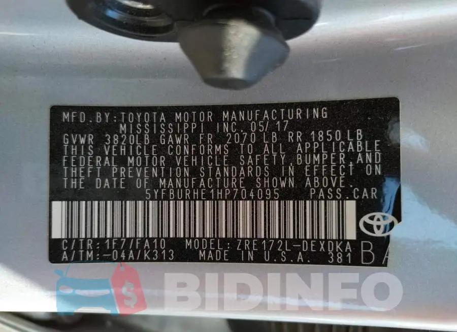 5YFBURHE1HP704095 Photo# 10