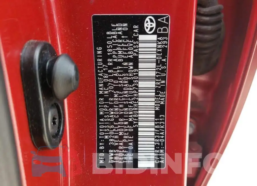 5YFBURHE2HP736019 Photo# 10