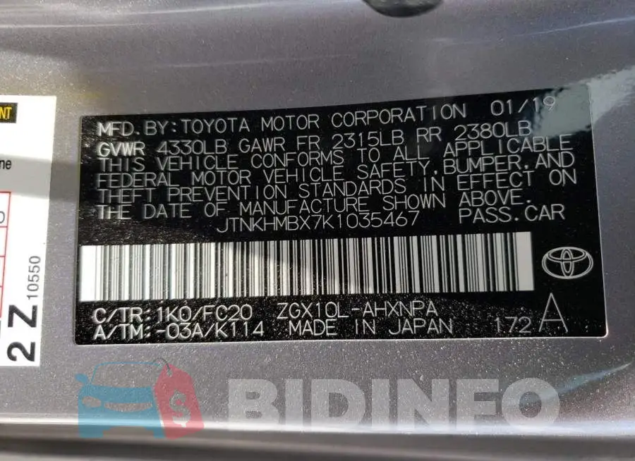 JTNKHMBX7K1035467 Photo# 10