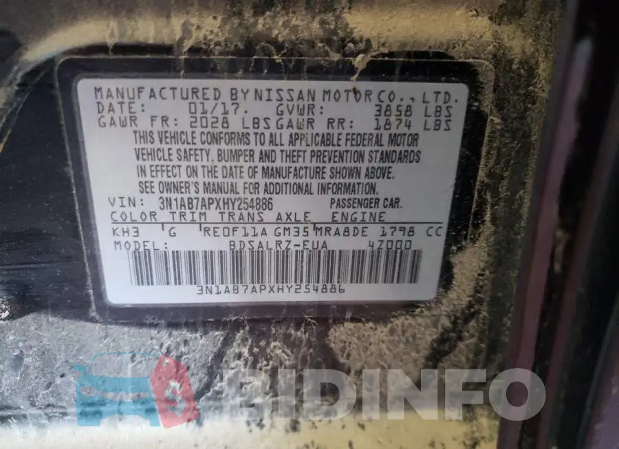 3N1AB7APXHY254886 Photo# 10