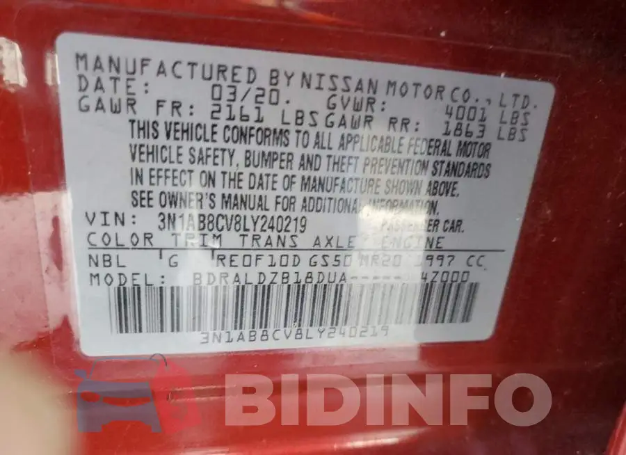 3N1AB8CV8LY240219 Photo# 10