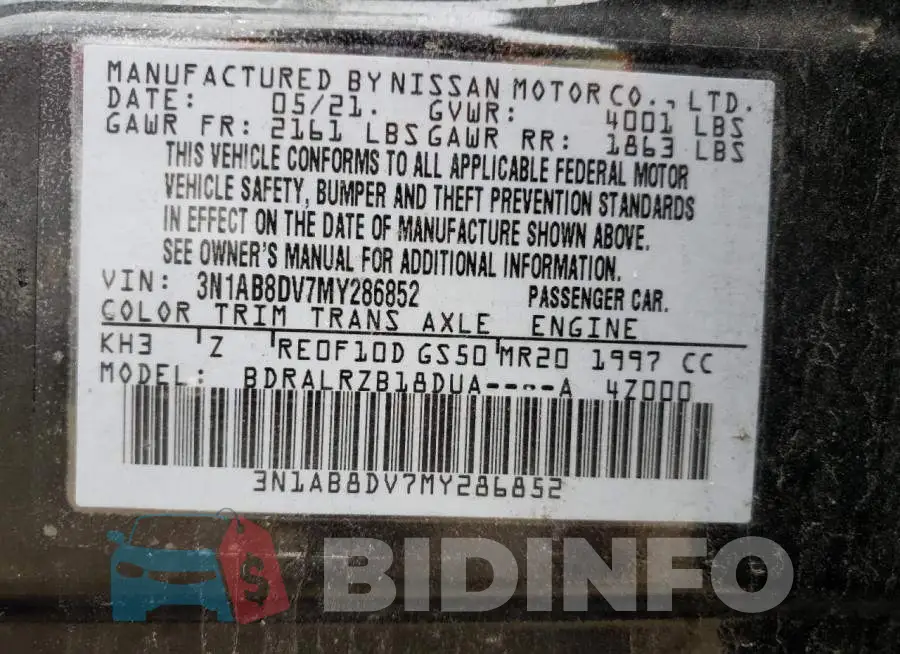 3N1AB8DV7MY286852 Photo# 10