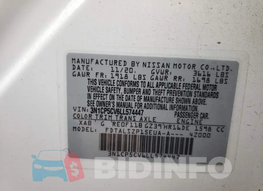 3N1CP5CV6LL574447 Photo# 10