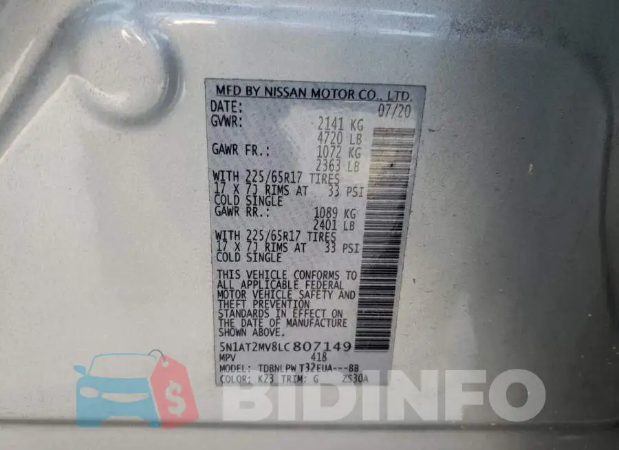5N1AT2MV8LC807149 Photo# 10