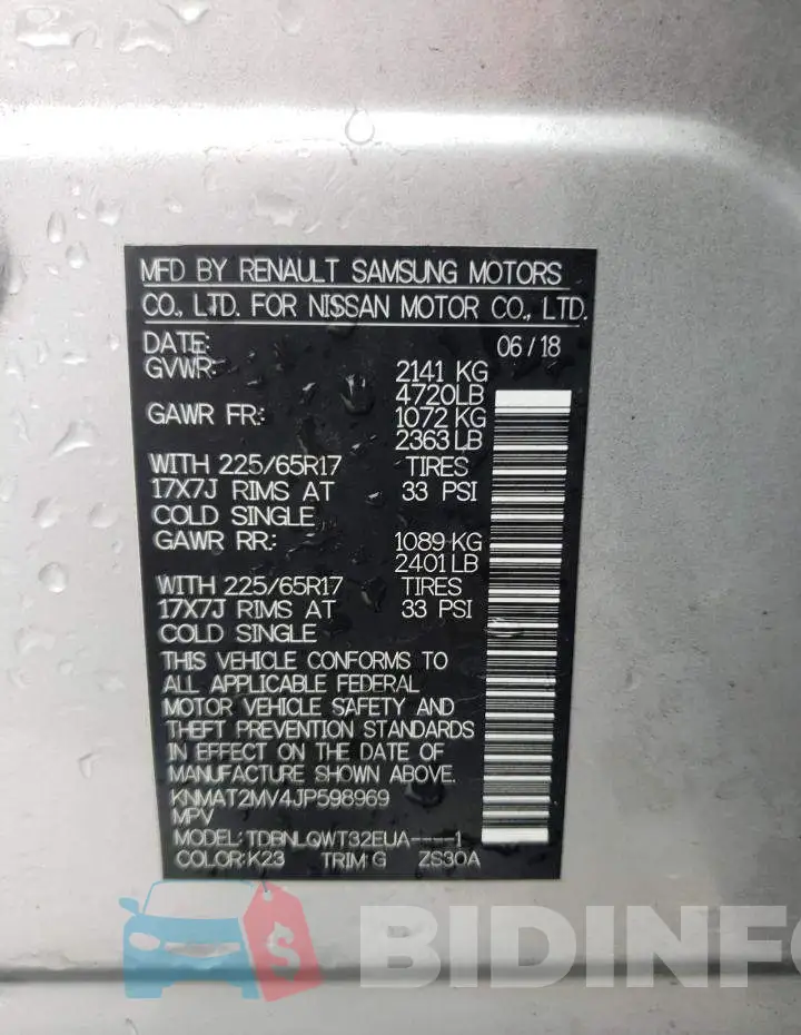 KNMAT2MV4JP598969 Photo# 10