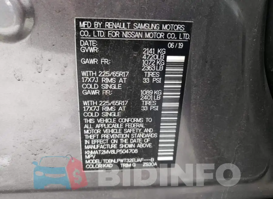 KNMAT2MV8LP504708 Photo# 10