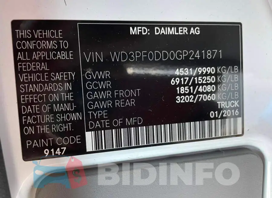 WD3PF0DD0GP241871 Photo# 10