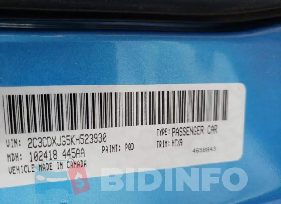 2C3CDXJG5KH523930 Photo# 10
