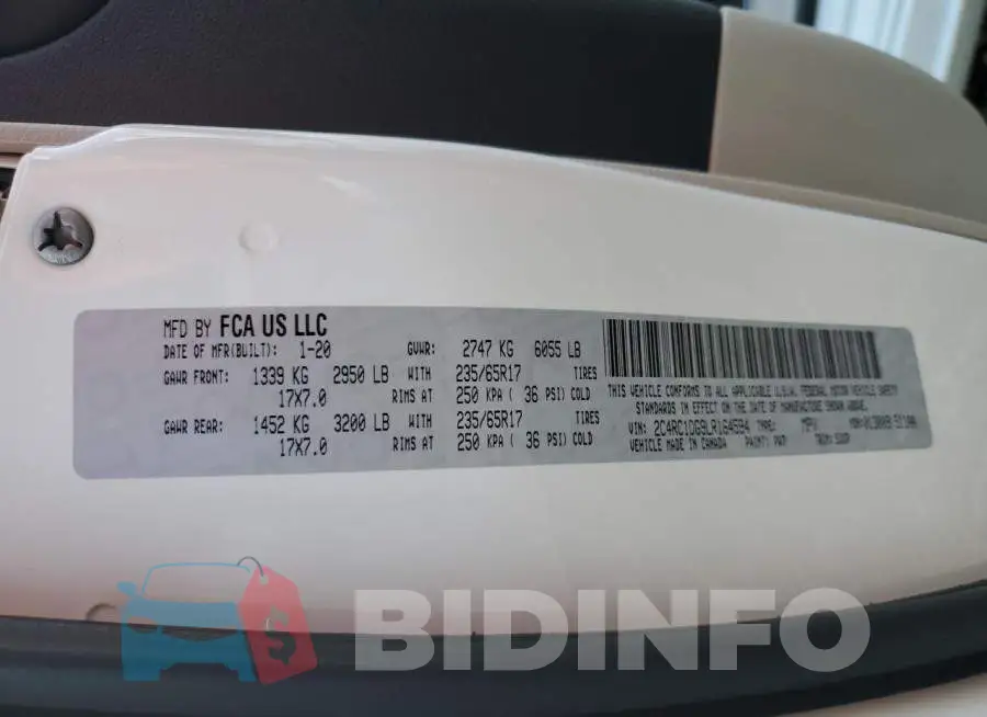 2C4RC1DG9LR164594 Photo# 10