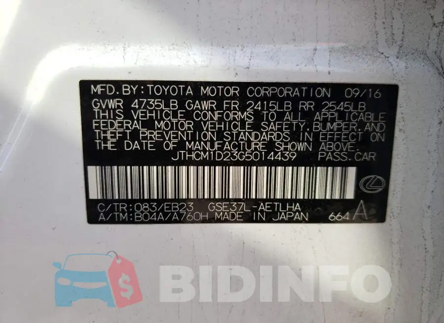 JTHCM1D23G5014439 Photo# 10