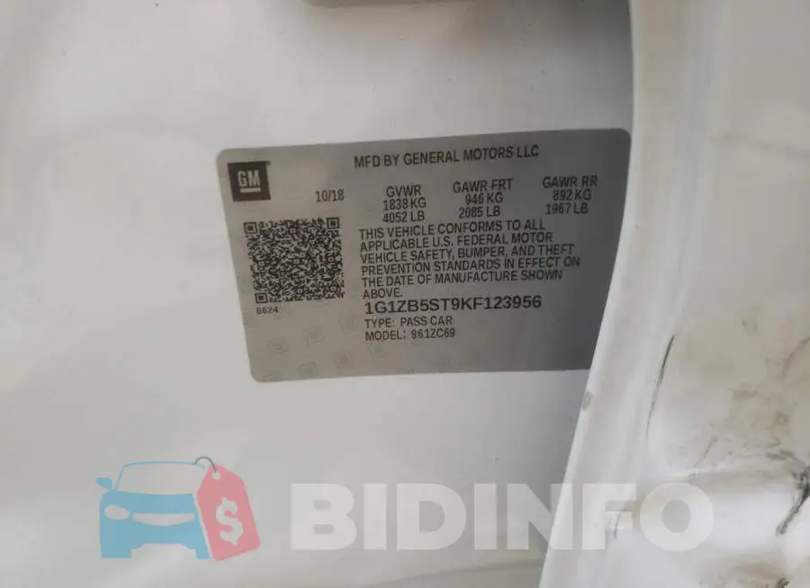 1G1ZB5ST9KF123956 Photo# 10
