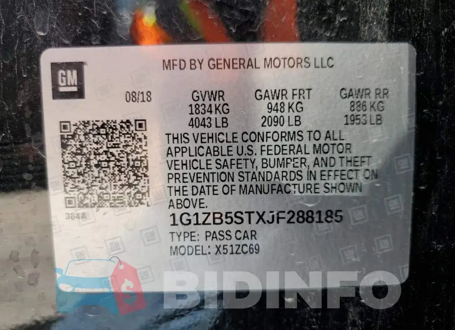 1G1ZB5STXJF288185 Photo# 10