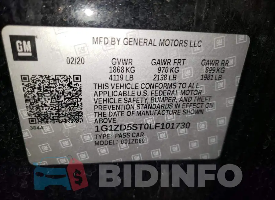 1G1ZD5ST0LF101730 Photo# 10