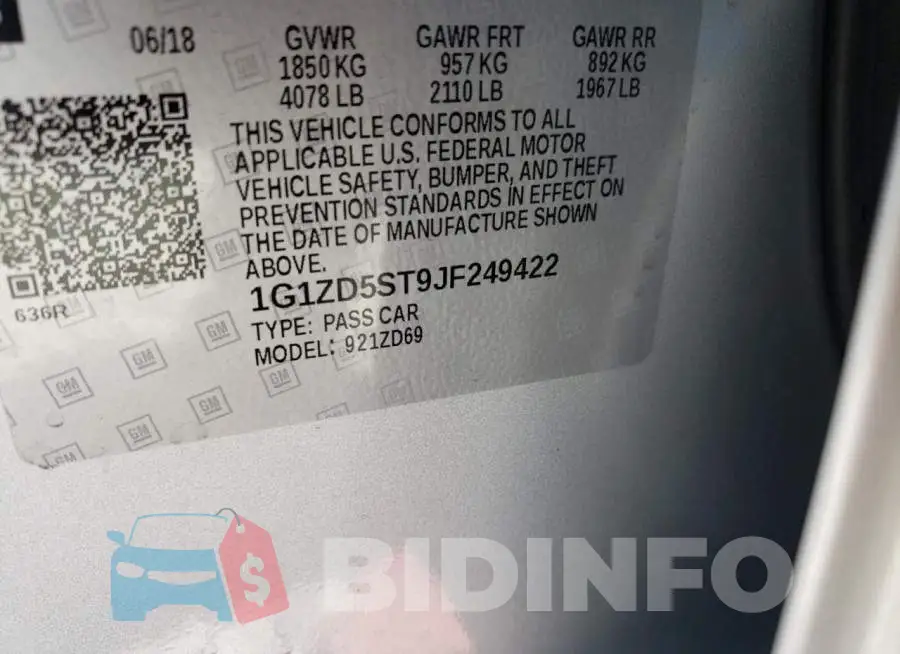 1G1ZD5ST9JF249422 Photo# 10