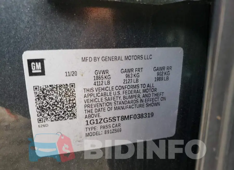 1G1ZG5ST8MF038319 Photo# 10
