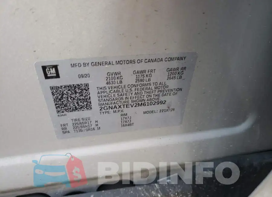 2GNAXTEV2M6102992 Photo# 10